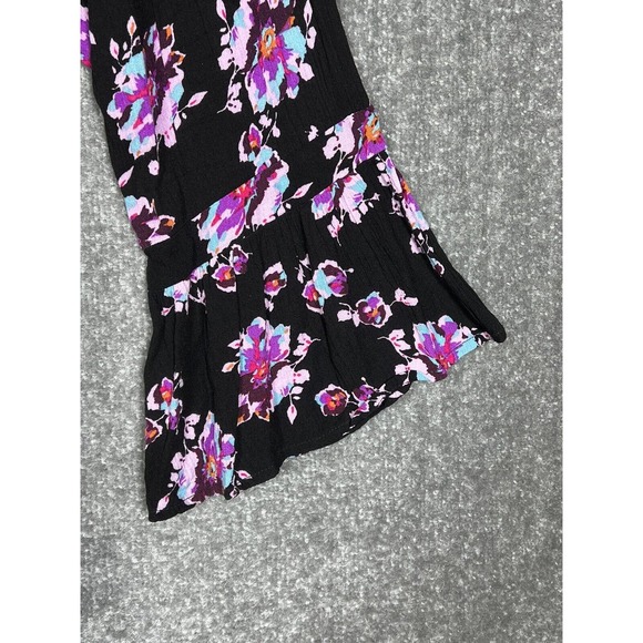 Lane Bryant Floral Cut Out V-Neck Flowy Tunic Bell Sleeve Top Size 26 POCKETS - Picture 7 of 10